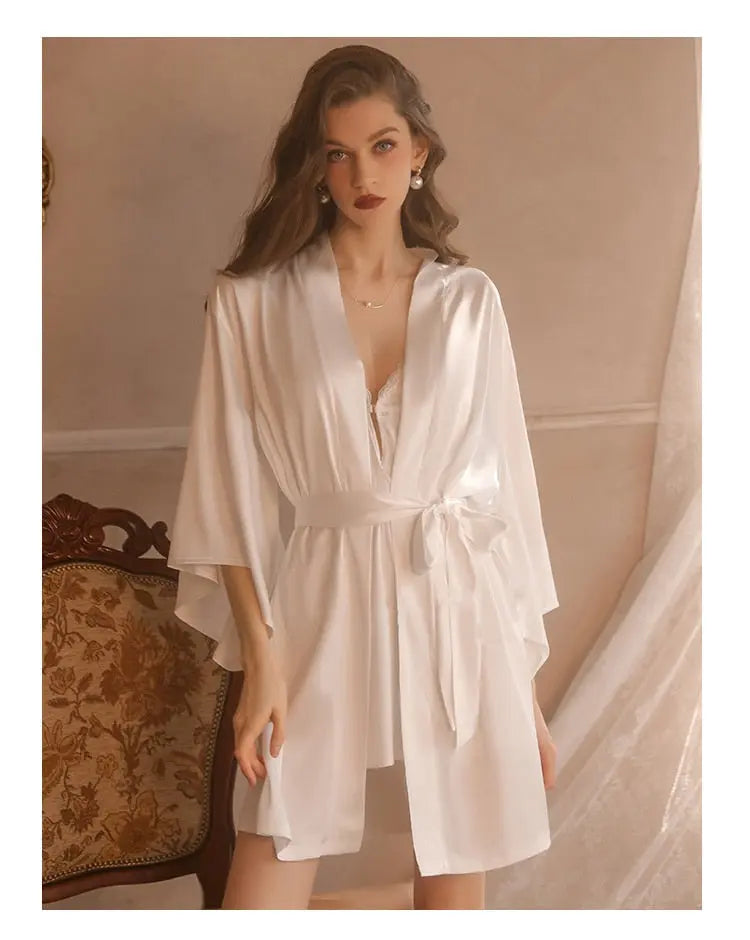 LacyNighty™ Model CH241 CINOON Chemise and Robe Set