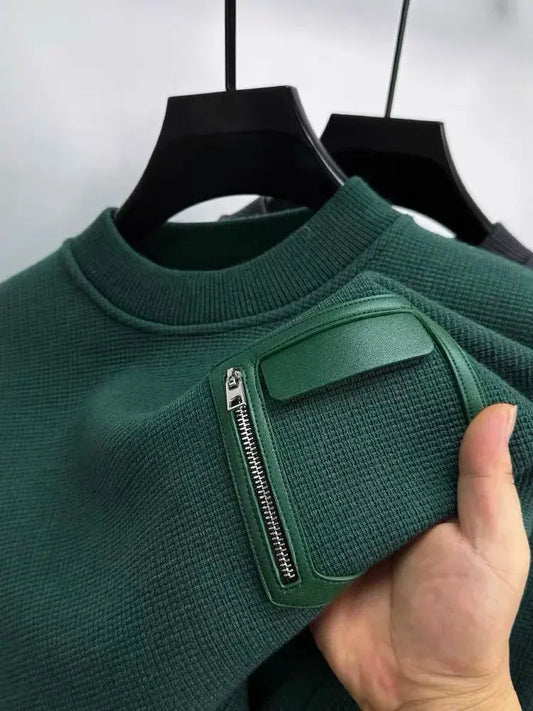 Sweater With Leather Stitching AliExpress Other