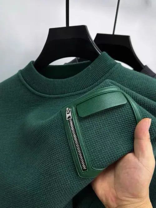 Sweater With Leather Stitching AliExpress Other