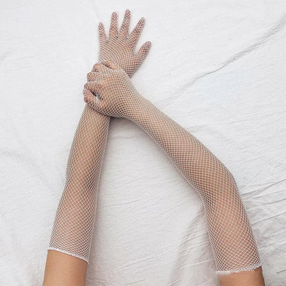 LacyNighty™ Fishnet Long Sleeve Gloves Lavah Intimates gloves