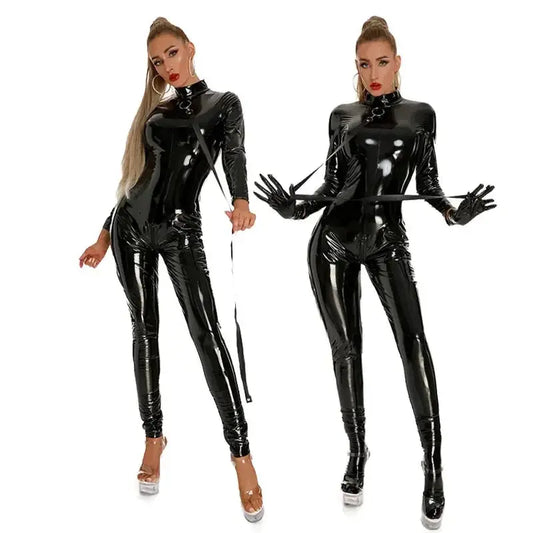 LacyNighty™ Latex Catsuit Skinny Lacy Nighty