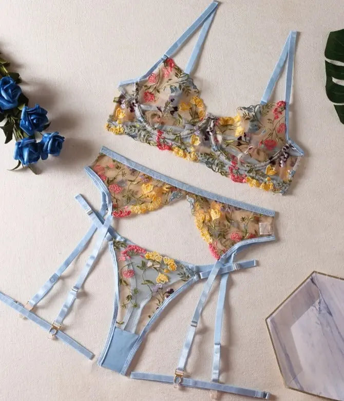 LacyNighty™ Model SL291 (8-Colors) ELLOLACE sexy lingerie set