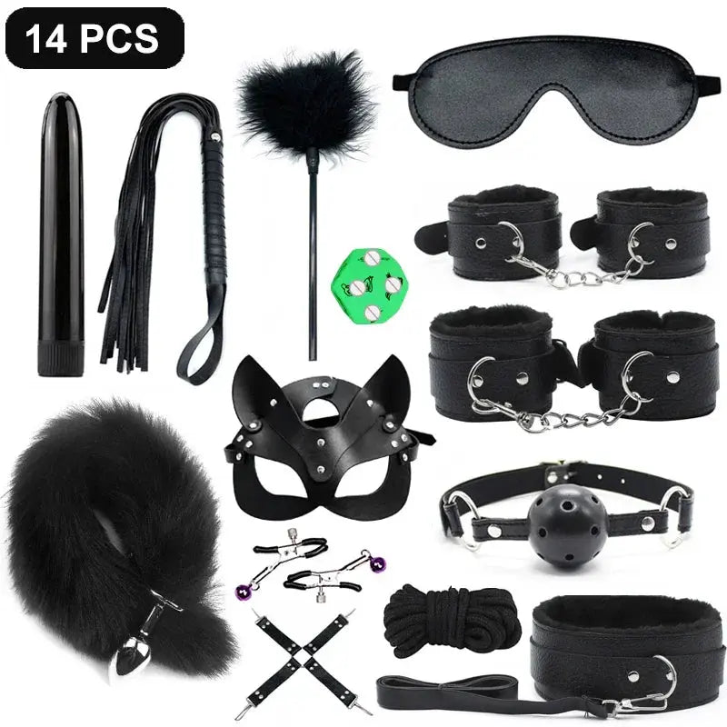 15-Piece BDSM Bondage Set – Playful & Restrained Lacy Nighty