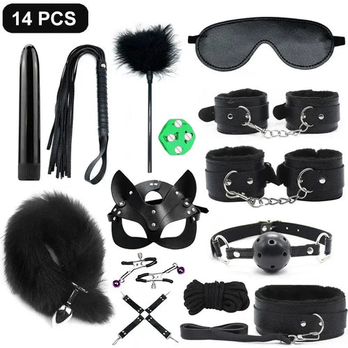 15-Piece BDSM Bondage Set – Playful & Restrained Lacy Nighty