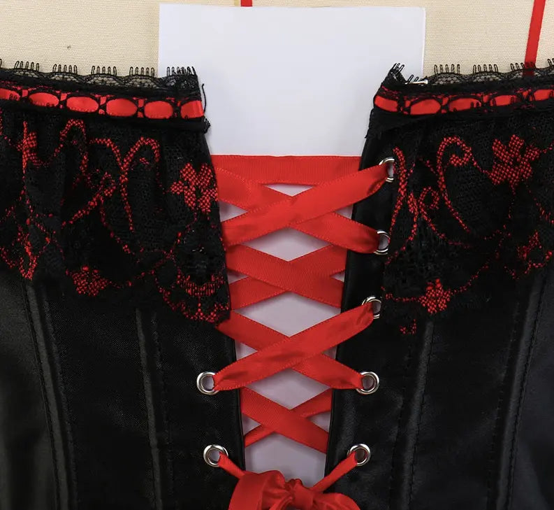 LacyNighty™ Model CT412 LORETTA LACE LINGERIE OVERBUST CORSET