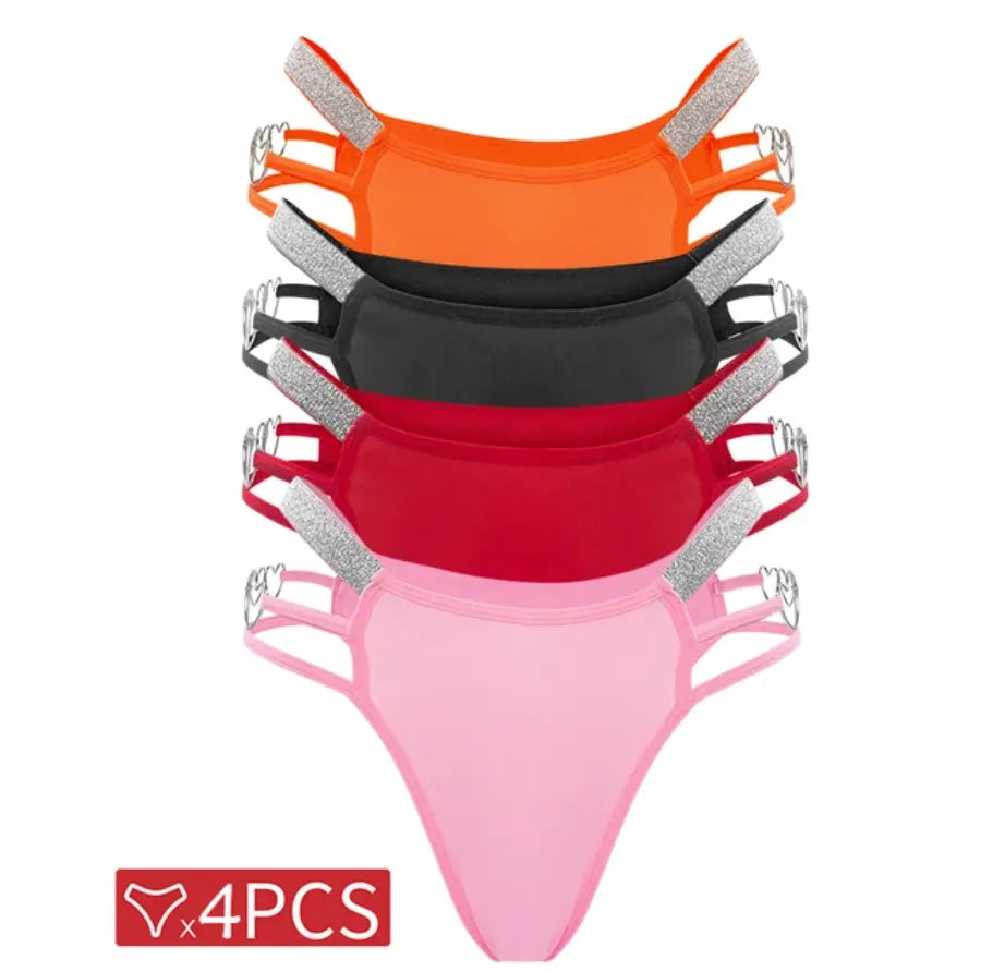 Chrome Heart Panties - Set of 4 Lavah Intimates