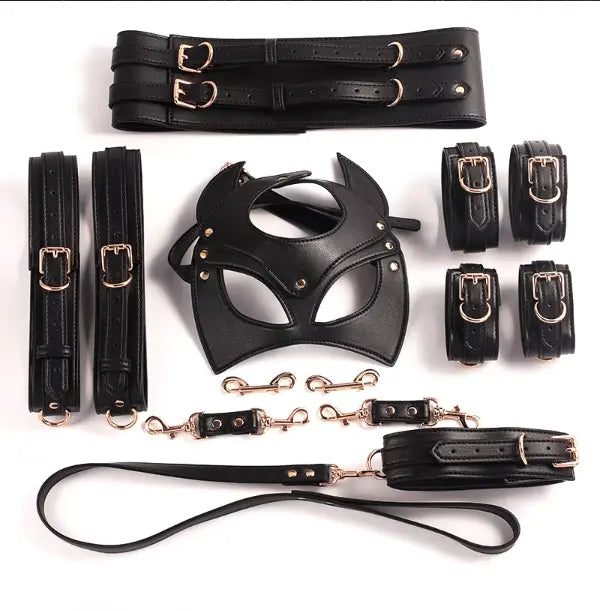LacyNighty™ 12-Piece Black Fantasy Set Lavah Intimates harness