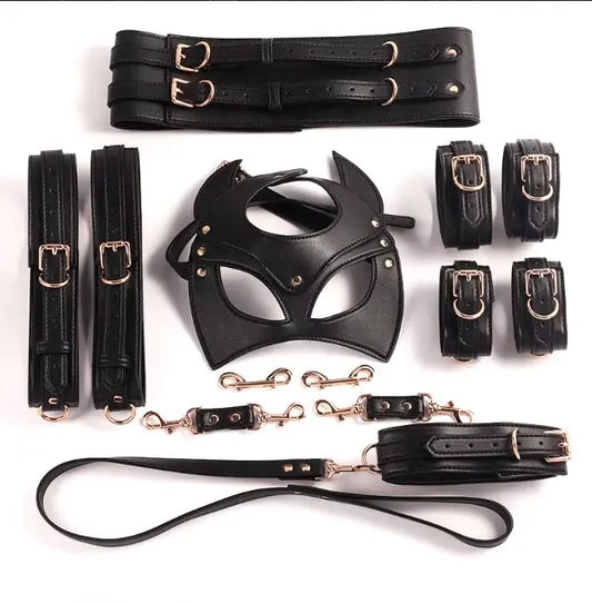 LacyNighty™ 12-Piece Black Fantasy Set Lavah Intimates harness