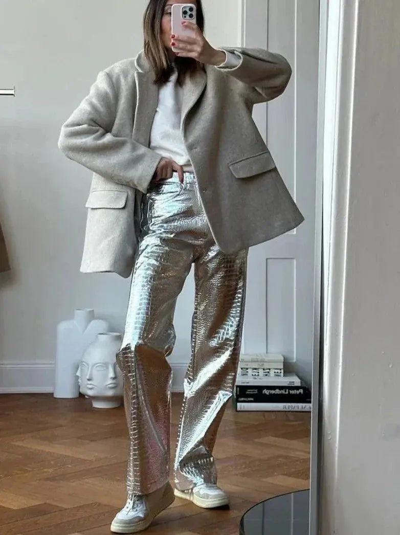 Metallic Womens Pants Lacy0301 Other