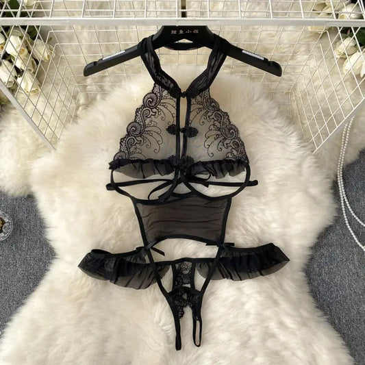 Sunset And Wine Crotchless Teddies LacyNighty Lingerie & Intimates