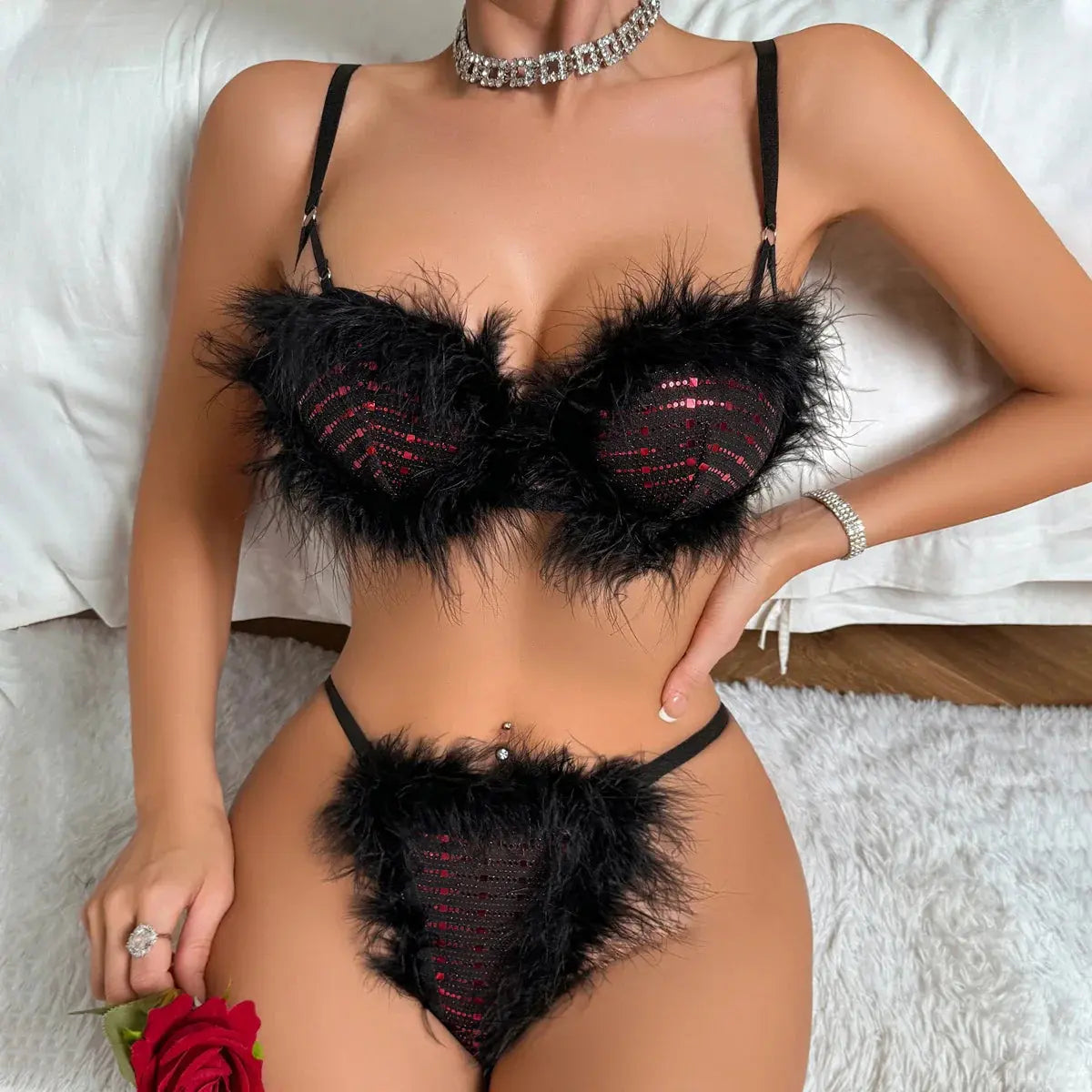 Classic Noir Elegance Lingerie LacyNighty Lingerie & Intimates