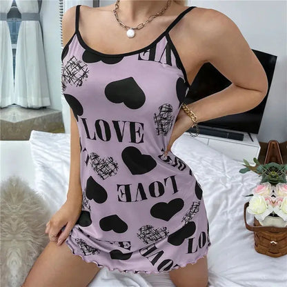 Fire Without Spark Nightdress LacyNighty Sleeping Wear