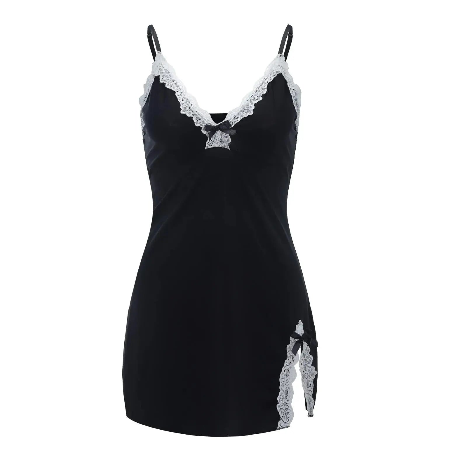 LacyNighty™ Charmeuse Lace Chemise Lacy Nighty