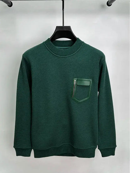 Sweater With Leather Stitching AliExpress Other