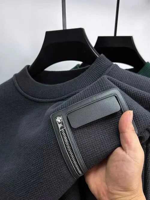 Sweater With Leather Stitching AliExpress Other