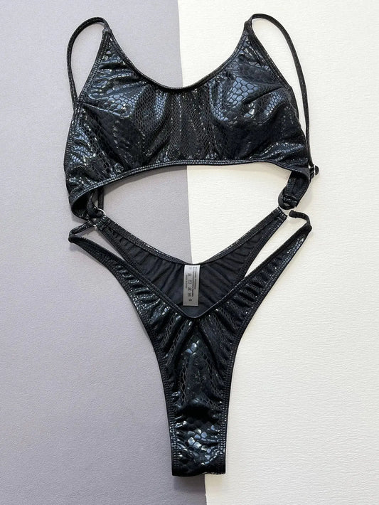 Snake Print Bikini Set Lacy0301 Other
