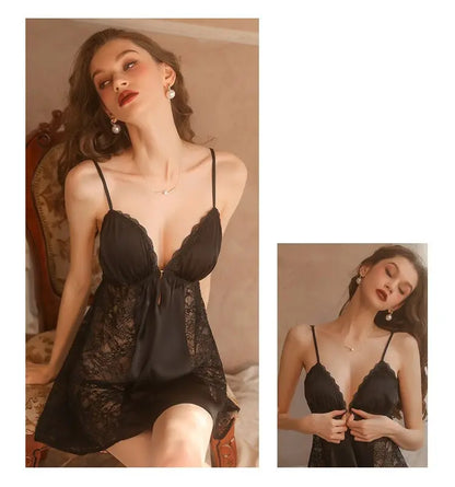 LacyNighty™ Model CH241 CINOON Chemise and Robe Set