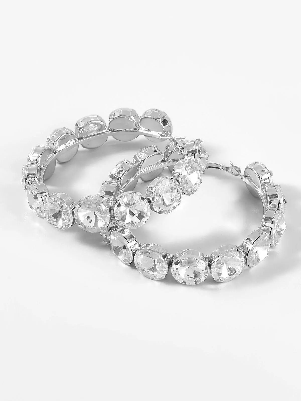Terra Diamante Hoop Earrings Mew Mews Fashion Earrings