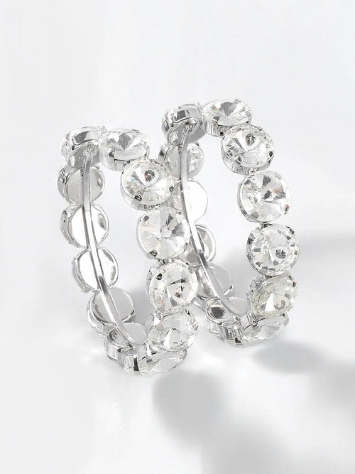 Terra Diamante Hoop Earrings Mew Mews Fashion Earrings