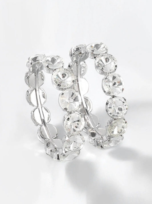 Terra Diamante Hoop Earrings Mew Mews Fashion Earrings