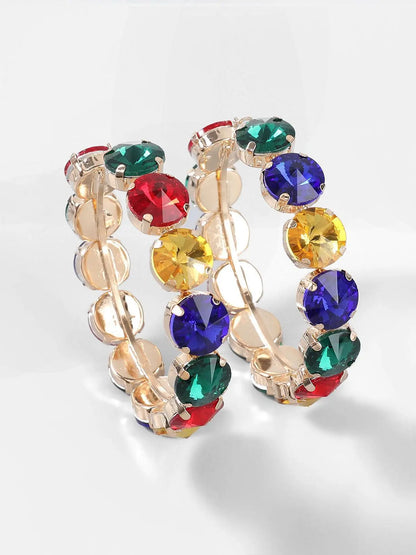 Terra Diamante Hoop Earrings Mew Mews Fashion Earrings