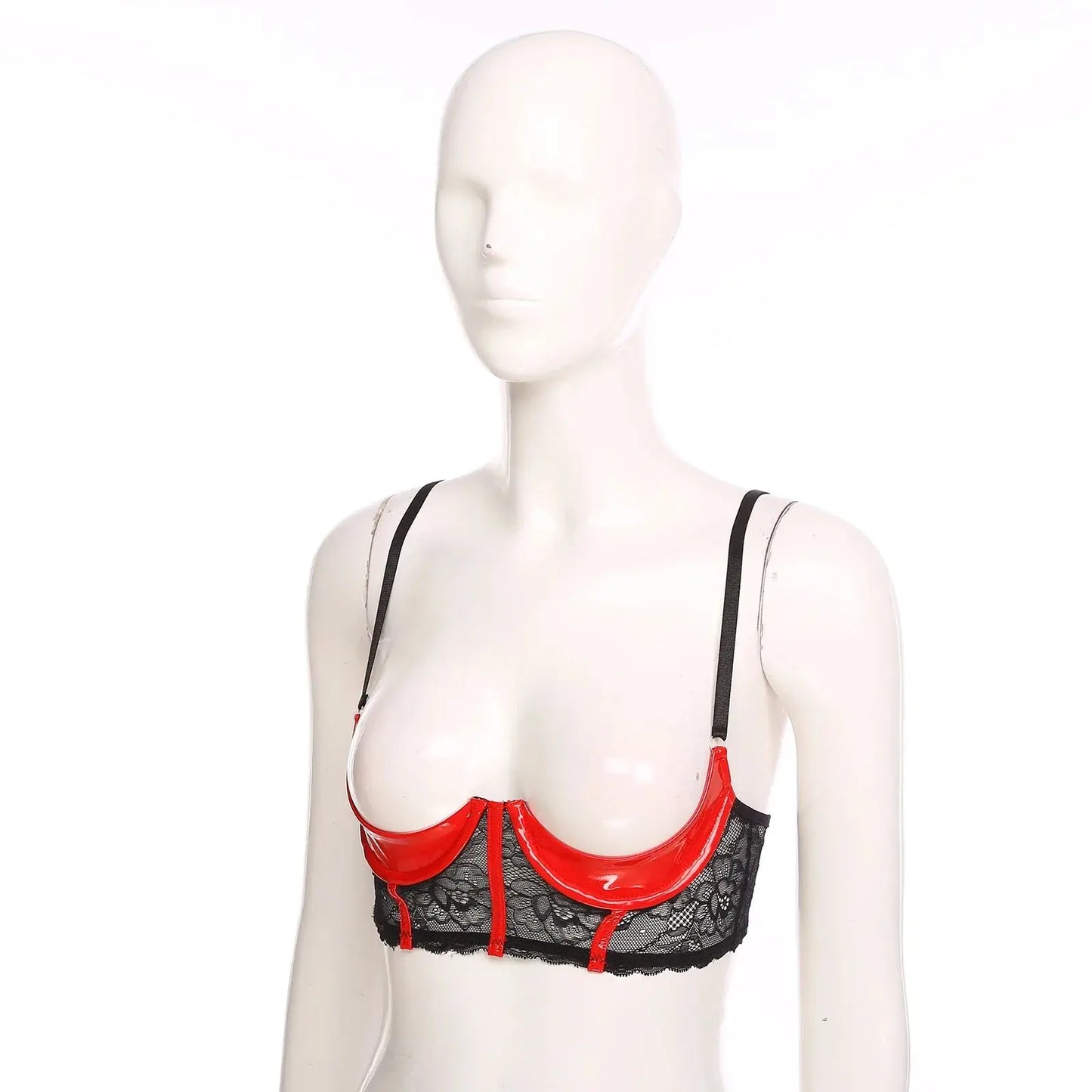 Open Cup Leather Lingerie ghalas