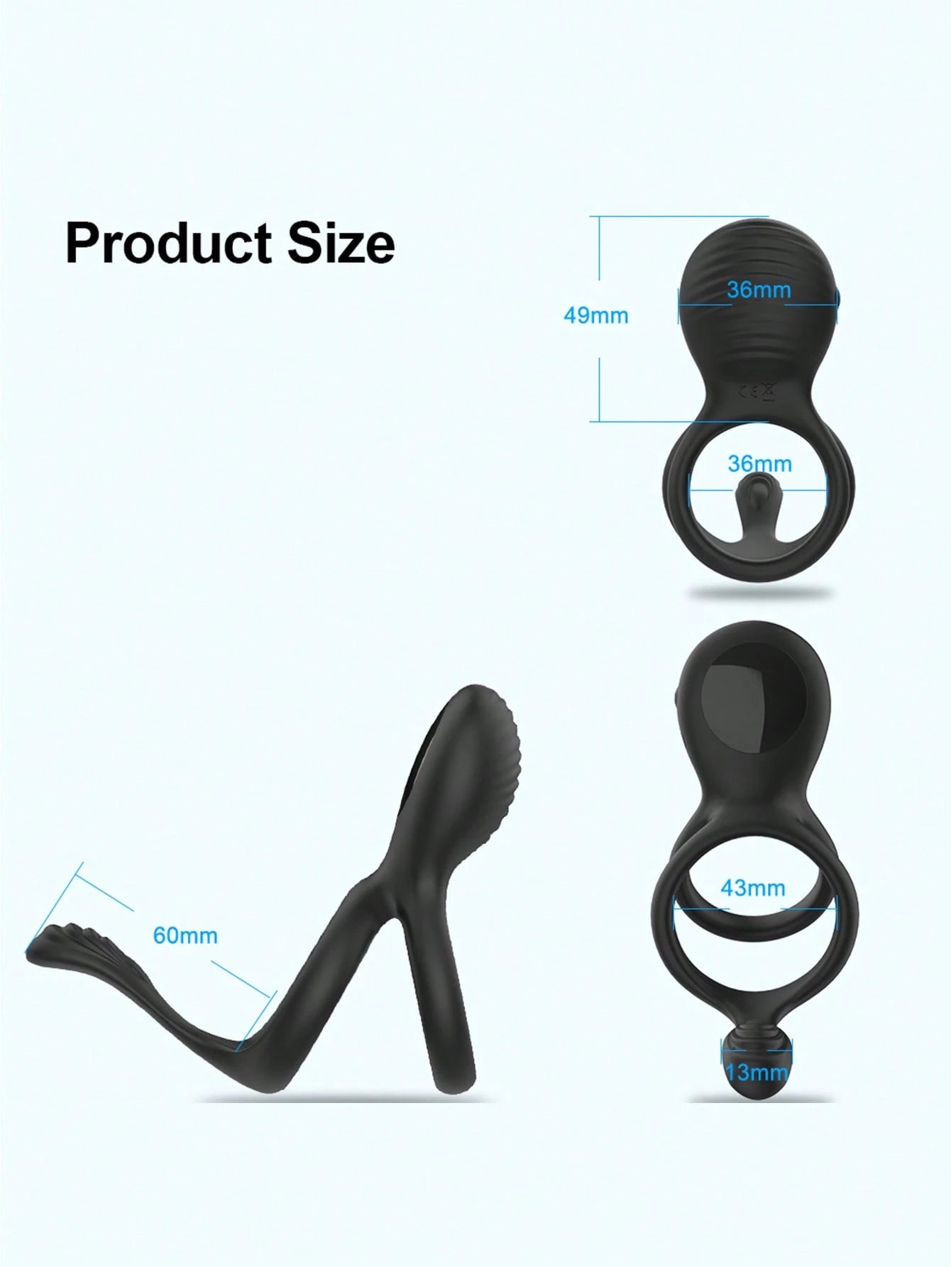 💥2025 New 7 Vibration Modes Penis Ring for Men, Silicone Waterproof Couples Vibrator for Perineum Stimulation Nighty