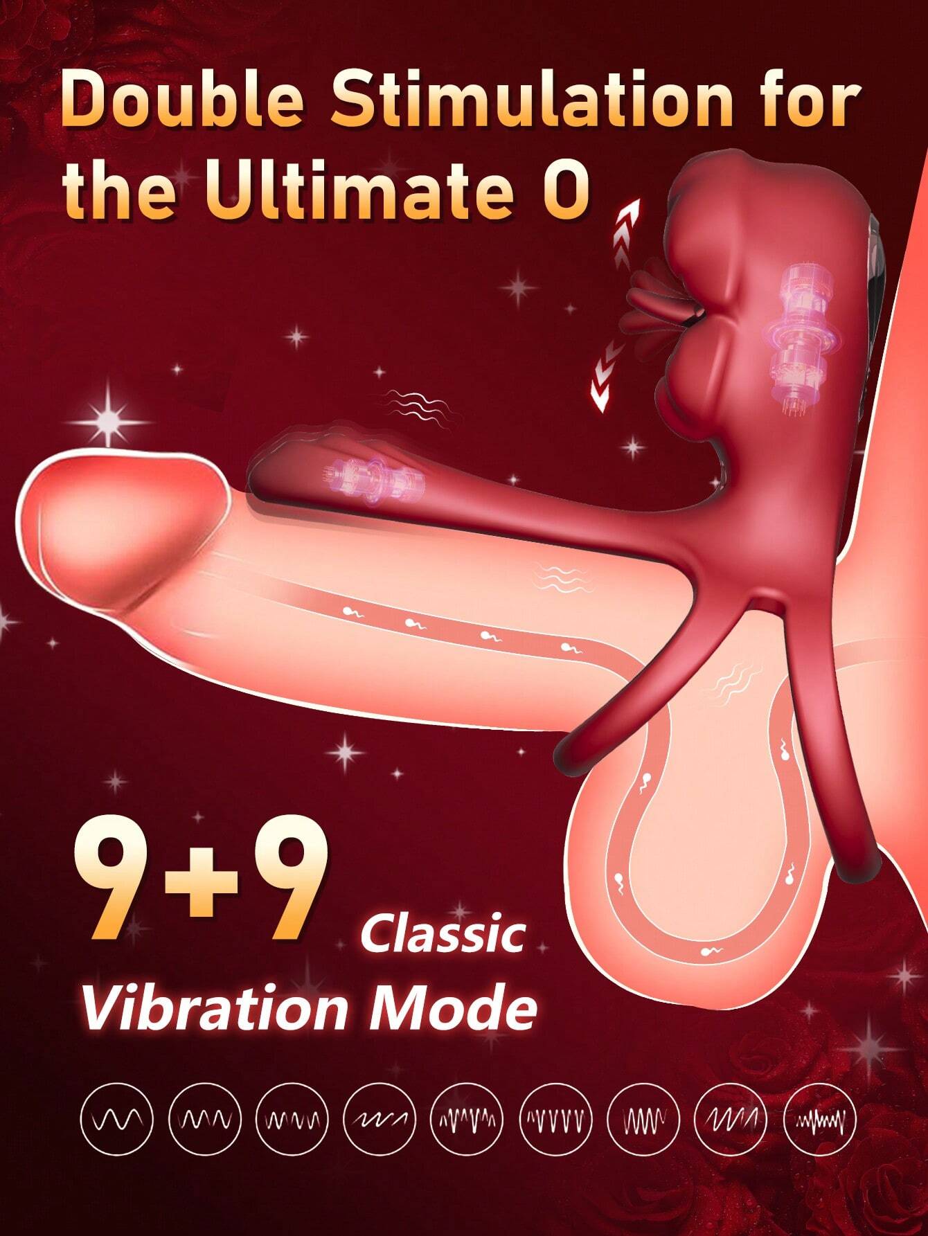 💥2025 KissMaster, Penis Ring for Men, Silicone Waterproof Couples Vibrator Nighty