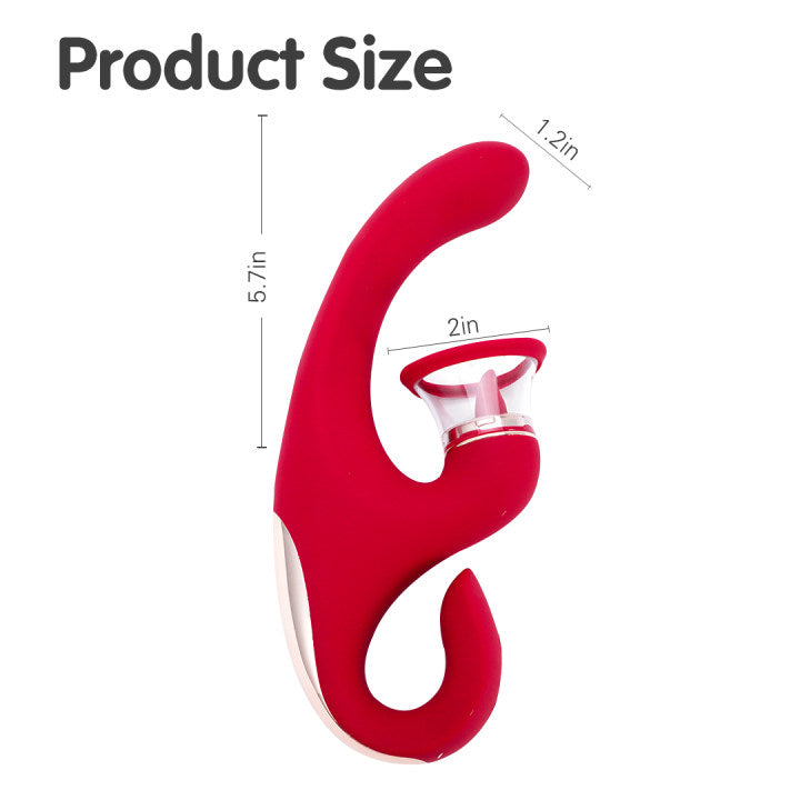 2025- Sandra 3-in-1 G-Spot and Clitoral Suction Rabbit Vibrator The Bad Peach Store sex toys