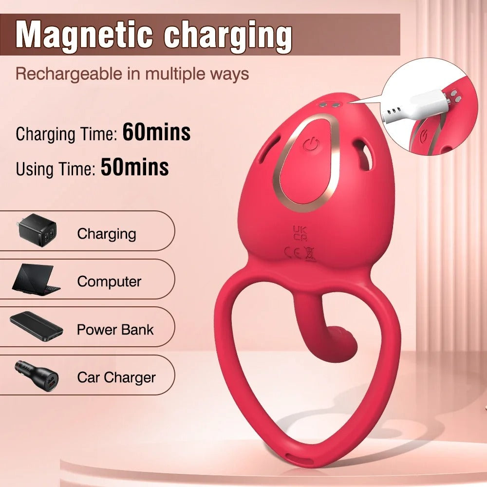 💥 2025 Limited 70% OFF 💦 + CRAVOX 9-Mode Dual Pleasure Ring Nighty