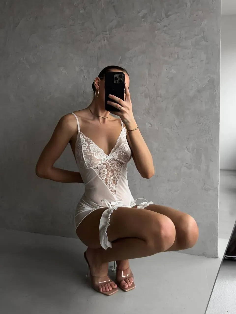 LacyNighty™ Ivory Temptation Lacy Nighty