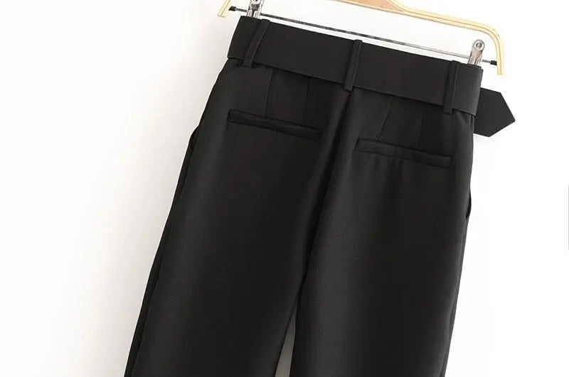 Office Lady Suit Pants with Belt Lacy0301Goth