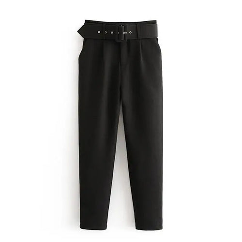 Office Lady Suit Pants with Belt Lacy0301Goth