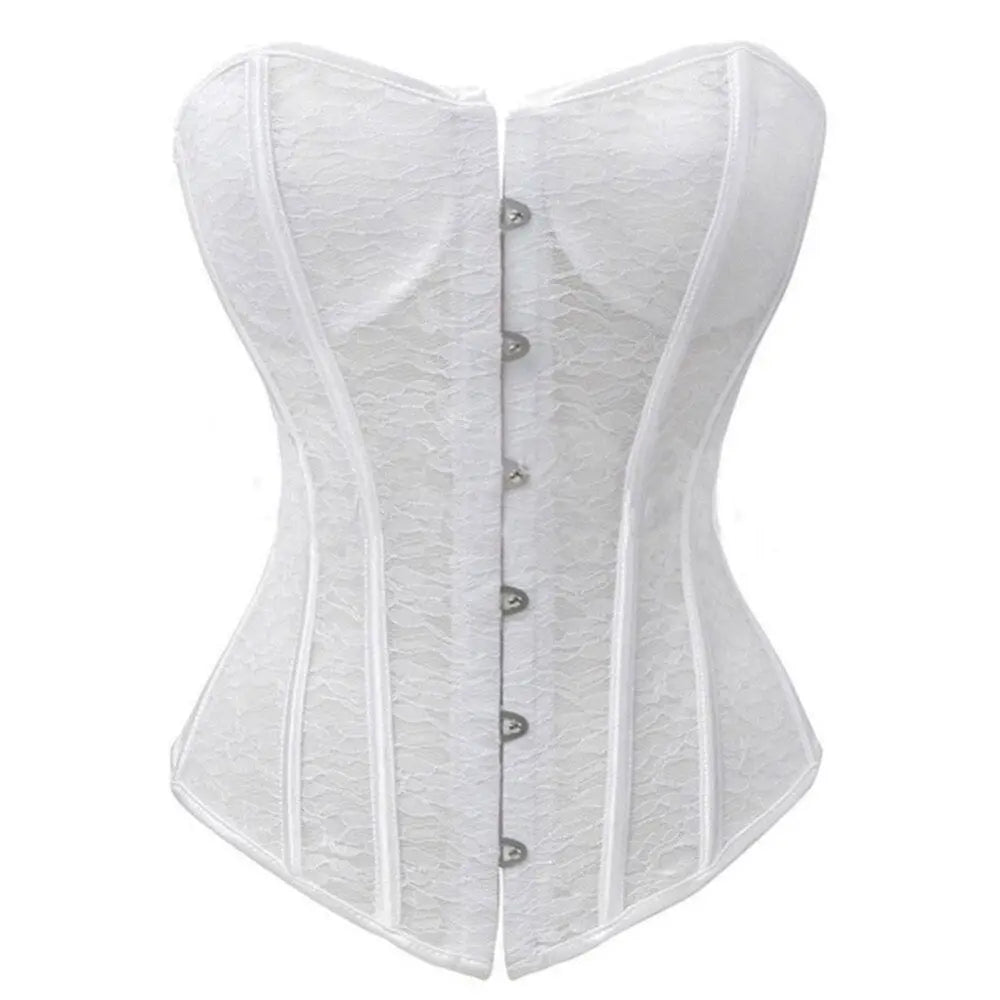LacyNighty™ Model CT448 LORETTA LACE LINGERIE OVERBUST CORSET