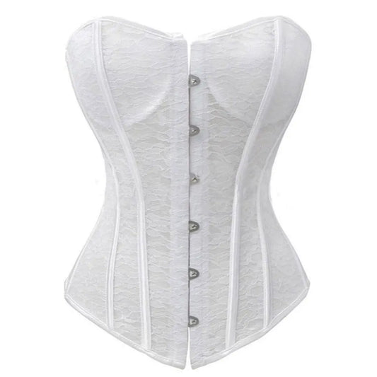 LacyNighty™ Model CT448 LORETTA LACE LINGERIE OVERBUST CORSET