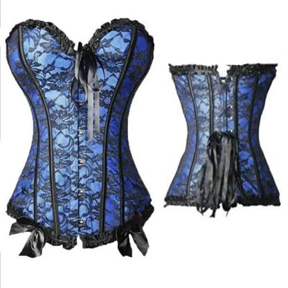 LacyNighty™ Model CT420 LORETTA LACE LINGERIE OVERBUST CORSET