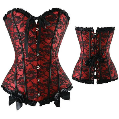 LacyNighty™ Model CT420 LORETTA LACE LINGERIE OVERBUST CORSET