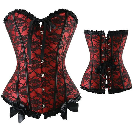 LacyNighty™ Model CT420 LORETTA LACE LINGERIE OVERBUST CORSET