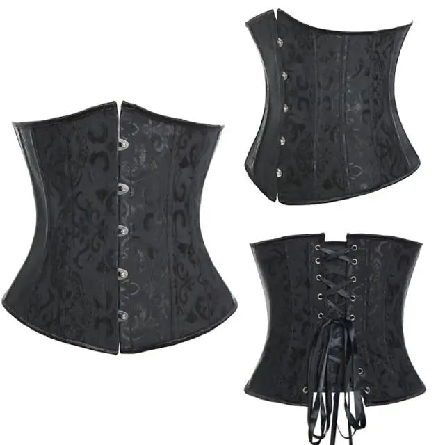 LacyNighty™ Model UC605 LORETTA LACE LINGERIE Underbust Corset