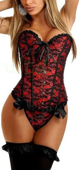 LacyNighty™ Model CT420 LORETTA LACE LINGERIE OVERBUST CORSET