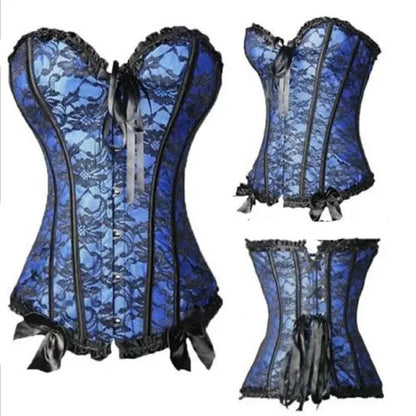 LacyNighty™ Model CT420 LORETTA LACE LINGERIE OVERBUST CORSET
