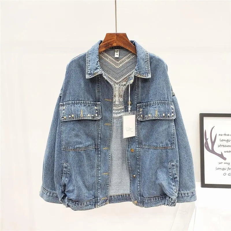 Embroidery Denim Jacket Lacy0301Goth