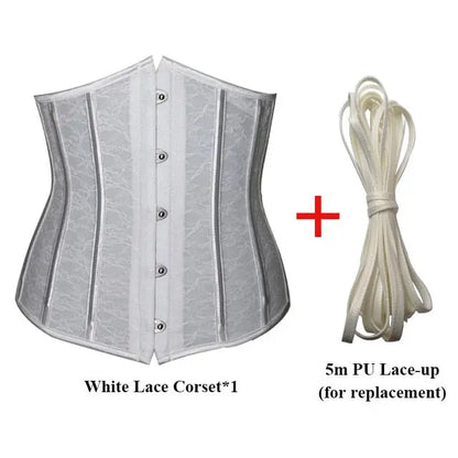 LacyNighty™ Model UC616 LORETTA LACE LINGERIE Underbust Corset