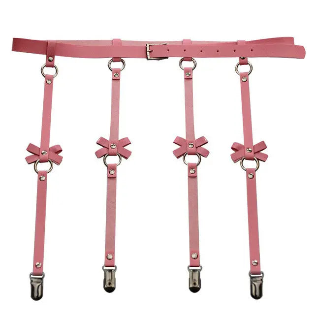 LacyNighty™ Bow Leather Garter Lavah Intimates