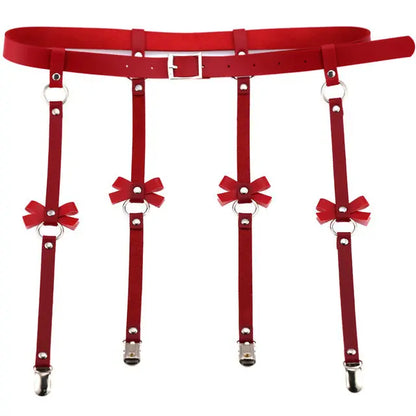LacyNighty™ Bow Leather Garter Lavah Intimates