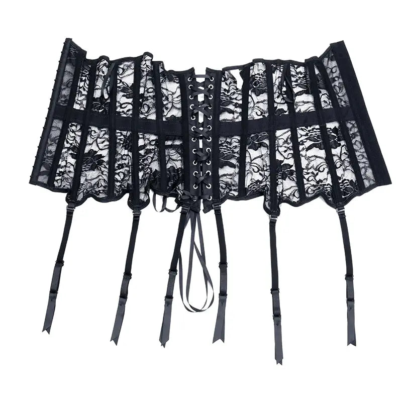 LacyNighty™ Model UC604 LORETTA LACE LINGERIE Underbust Corset