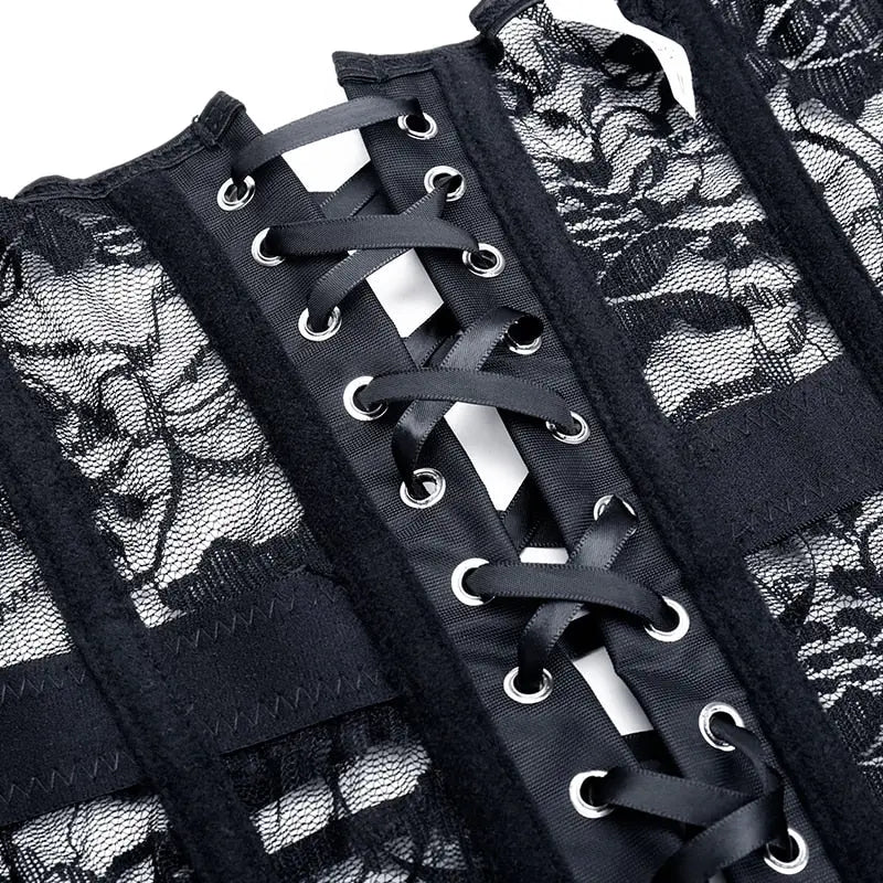 LacyNighty™ Model UC604 LORETTA LACE LINGERIE Underbust Corset