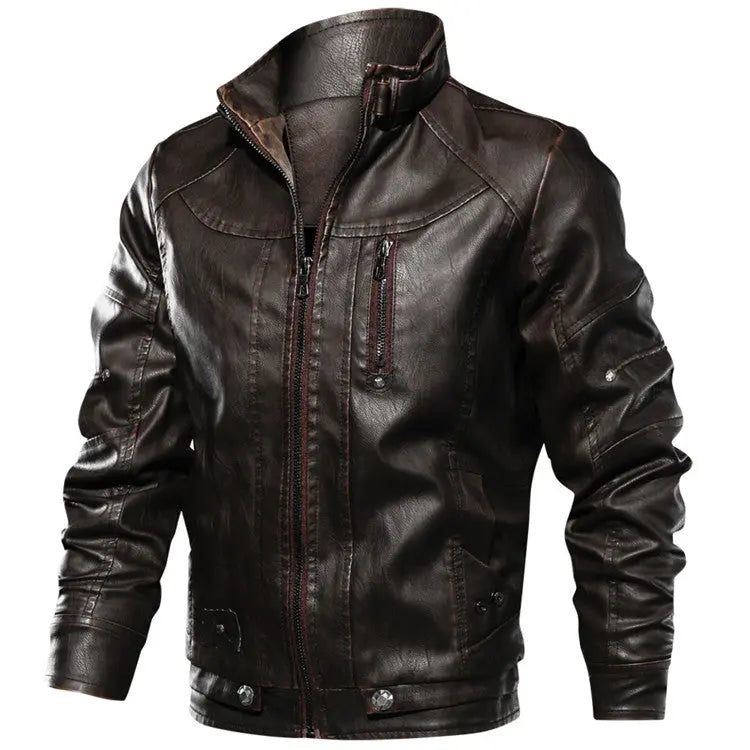 WINDBREAKER LEATHER JACKET Salenso