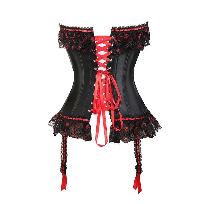 LacyNighty™ Model CT412 LORETTA LACE LINGERIE OVERBUST CORSET
