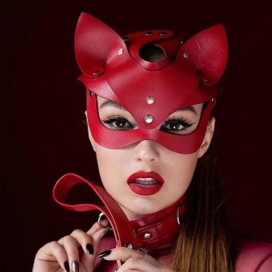 LacyNighty™ Midnight Meow LORETTA LACE LINGERIE Mask